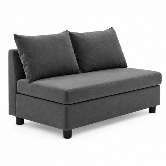 Canapé 2 places en tissu gris
